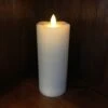 Flameless Pillar Candle - Mirage Gold - Cream - 7in X 3in