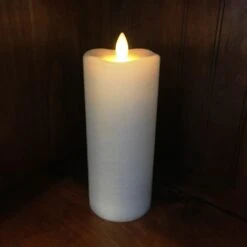 Flameless Pillar Candle - Mirage Gold - Cream - 7in X 3in