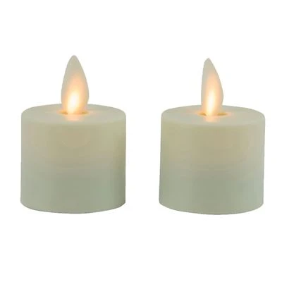 Flameless Tealight Candle - Mystique - Ivory - 1.5in - 2pk 1 Flameless Tealight Candle - Mystique - Ivory - 1.5in - 2pk