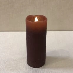 Battery Pillar Candle With Timer - 2x5 - Burgundy