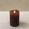 Battery Votive Candle With Timer - 2x3 - Burgundy