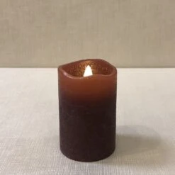 Battery Votive Candle With Timer - 2x3 - Burgundy