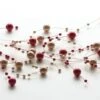 Beaded Garland - Burgundy & Gold Pearl - 5ft