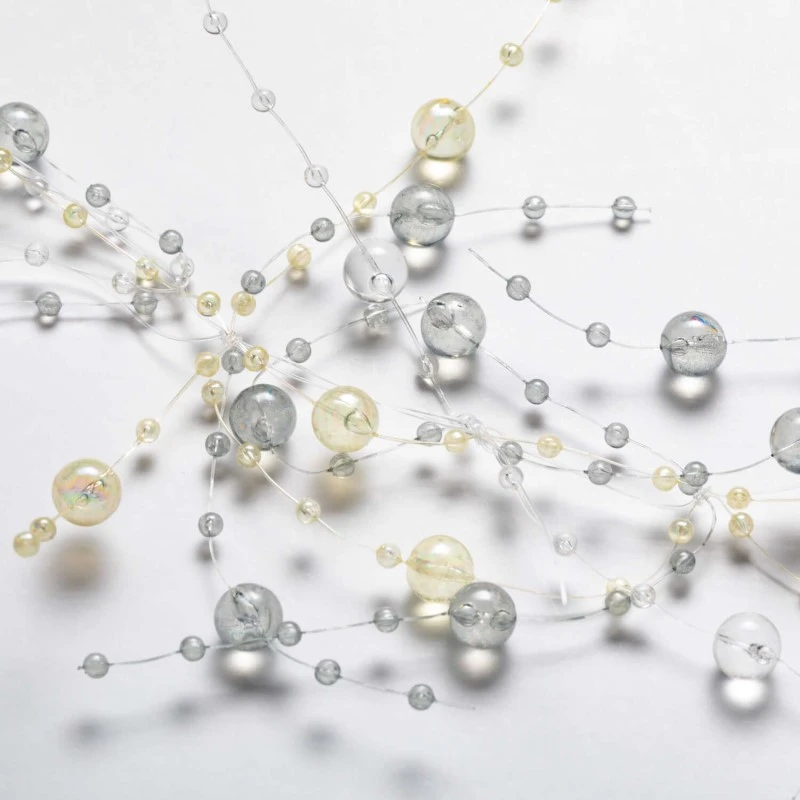 Beaded Garland - Grey & Ivory Bead - 5ft 1 Beaded Garland - Grey & Ivory Bead - 5ft