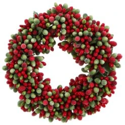 Green/Red Frost Candle Ring - 3.75in