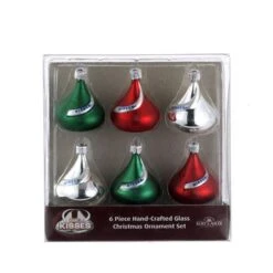 Glass Ornament - Hershey Kisses - Set Of 6