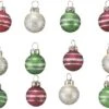 Christmas Ornament - "Miniature Christmas Ball Ornament Set" - Set Of 12
