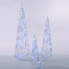 Clear Lighted Tree Cones - Remote Control Multicolor - 3pc Set