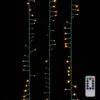 Cluster Garland Lights - 500 Warm White LED Lights - Green Wire - 36.5ft
