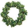 Dark Green/Light Green Frost Candle Ring - 3.75in