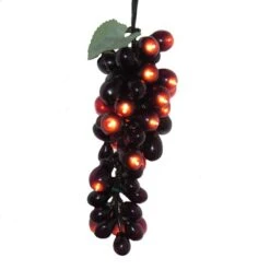 Electric Light Set - Warm White LED - Burgundy Grape Clusters