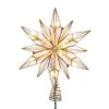Electric Tree Topper - 12-Point Capiz Star With Gemstones