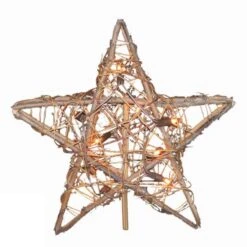 Electric Tree Topper - Rattan Star - 10in