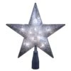 Electric Tree Topper - Silver Glitter Star - 10in