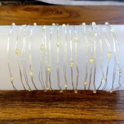 Micro LED Lights - Warm White LED - Battery/Silver Wire - 60 Lights -Cheap Decor Things Store everlasting glow reg wire string lights warm white led battery silver wire commercial grade indoor outdoor set of 60 30