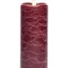 Flameless Pillar Candle - Mirage Gold - Burgundy - 7in X 3in