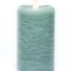 Flameless Pillar Candle - Mirage Gold - Sea Green - 5in X 3in