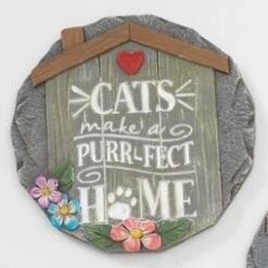 Garden Stepping Stone - Cats Make A Purr-fect Home