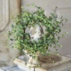 Green Leaf Candle Ring - Seraph Vine - 4.5in