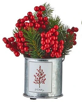 Holiday Botanicals Arrangement - Winter Berry Tin - 7.5 Inch 4 Holiday Botanicals Arrangement - Winter Berry Tin - 7.5 Inch -Cheap Decor Things Store holiday botanicals arrangement winter berry tin 7 5 inch 13