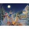 Lang Boxed Christmas Cards - Moonlit Snowmen - Sam Timm
