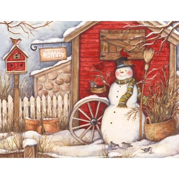 Lang Boxed Christmas Cards - Winter Barn - Susan Winget 1 Lang Boxed Christmas Cards - Winter Barn - Susan Winget