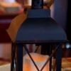 Candle Lantern Holder - Rustic Black Lantern - 8in