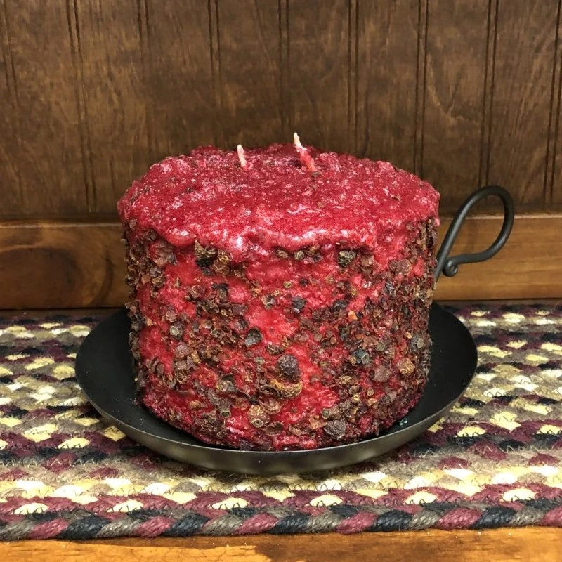 Large 3-Wick Cake Candle - Homespun Harvest - 5.5in X 4.5in 1 Large 3-Wick Cake Candle - Homespun Harvest - 5.5in X 4.5in