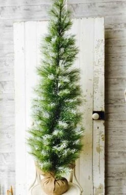 Long Needle Snow Pine Tree - Table Top Christmas Tree - 5 Foot