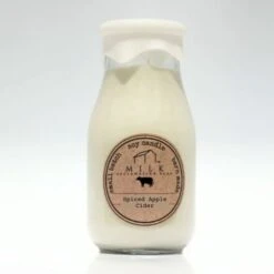 Milk Bottle Candle - Milk Reclamation Barn - Spiced Apple Cider