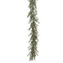 Mini Leaf & Berry Garland - Green - 6ft