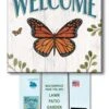 Monarch Butteryfly Sign - Welcome Sign For Yard - 8in