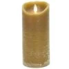Flameless Pillar Candle - Mystique LED - Taupe - 7in X 3.25in