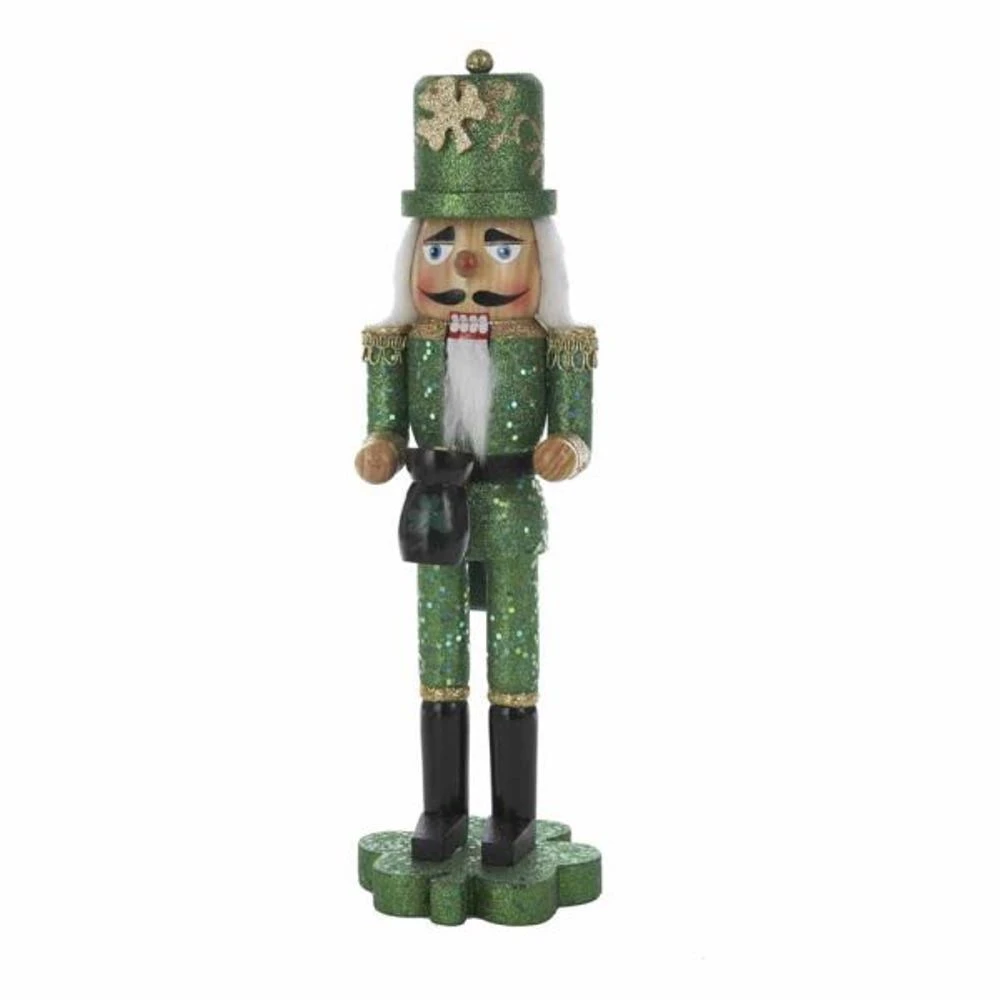 Nutcracker - Irish Nutcracker On Shamrock Base - 15in 1 Nutcracker - Irish Nutcracker On Shamrock Base - 15in