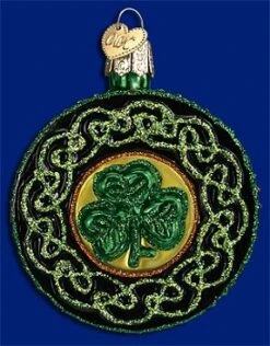 Old World Christmas Glass Ornament - Celtic Brooch