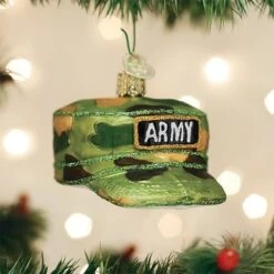 Old World Christmas Glass Ornament - Army Cap