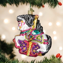 Old World Christmas Glass Ornament - Carousel Horse