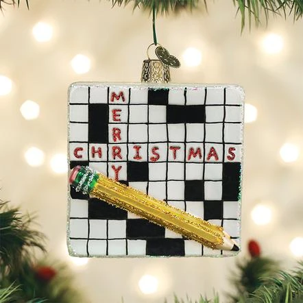Old World Christmas Glass Ornament - Crossword Puzzle 1 Old World Christmas Glass Ornament - Crossword Puzzle