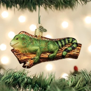 Old World Christmas Glass Ornament - Iguana 1 Old World Christmas Glass Ornament - Iguana