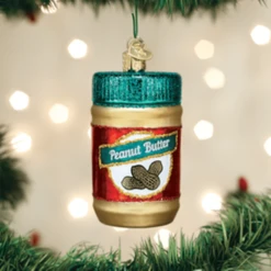 Old World Christmas Glass Ornament - Jar Of Peanut Butter