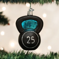 Old World Christmas Glass Ornament - Kettlebell Weight