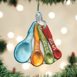 Old World Christmas Glass Ornament - Measuring Spoons