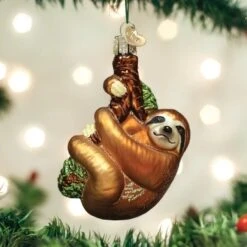 Old World Christmas Glass Ornament - Sloth