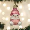 Old World Christmas Glass Ornament - Snow Baby Girl