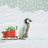 Petite Boxed Christmas Cards - "Gifted Penguin"
