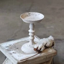 Pillar Candle Holder - Cream - 9in H - For 3in Candle