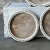 Round Wooden Tray - Palermo Whitewash - 13in W