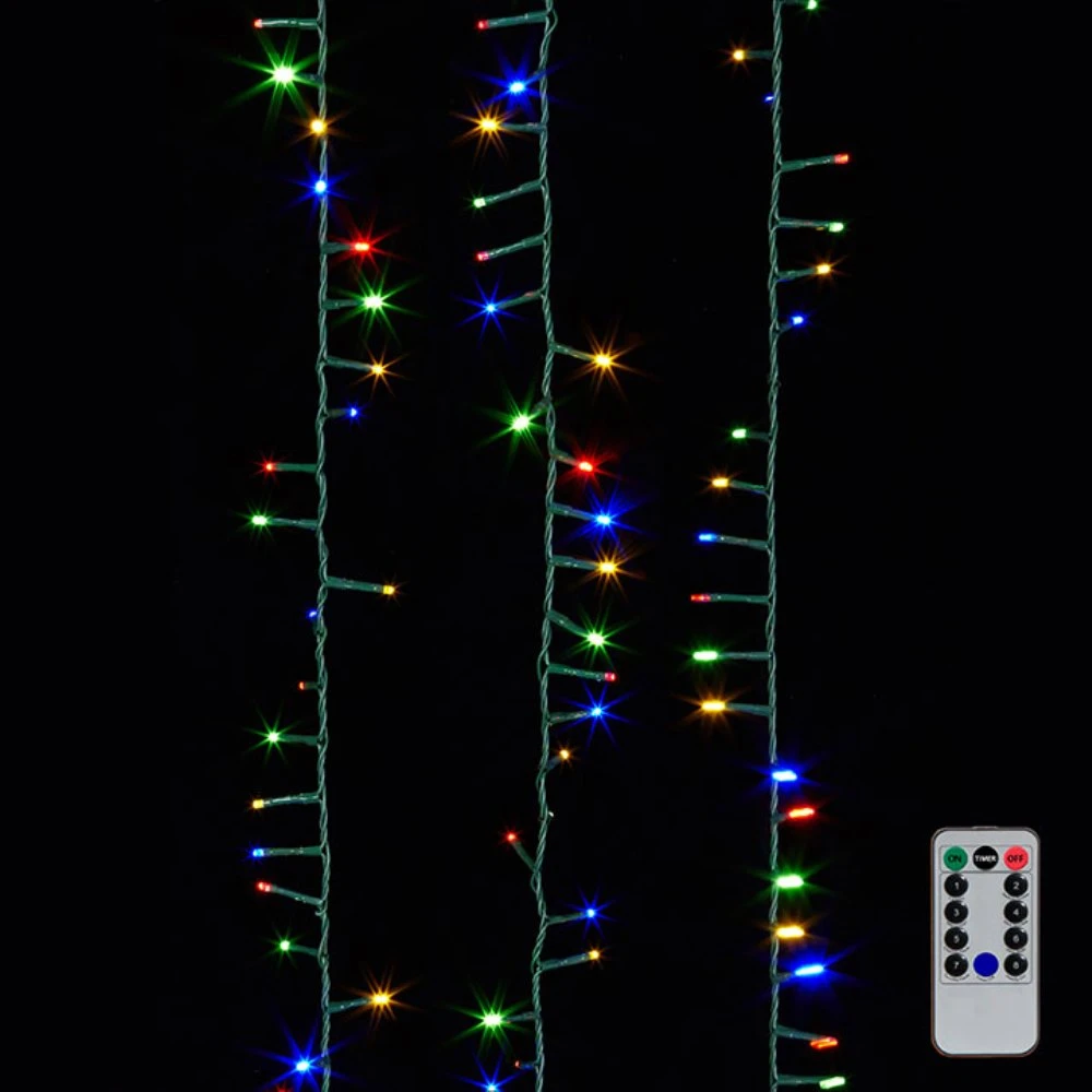 Snake Garland Lights - 1000 Multicolor LED Lights - Green Wire - 73ft 1 Snake Garland Lights - 1000 Multicolor LED Lights - Green Wire - 73ft