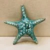 Starfish Sculpture - Glazed Stoneware - Turquoise - 8in