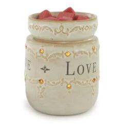 Wax Melt/Wax Tart Warmer - With Removable Dish - Live Love Laugh